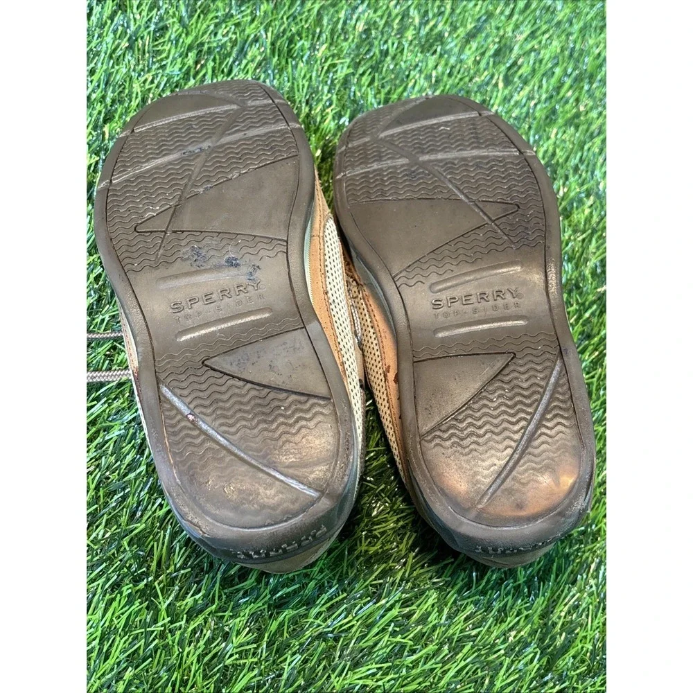 Sperry Top-Sider Boys Boat Shoes Size 4M Brown Leather – Fair Condition‎